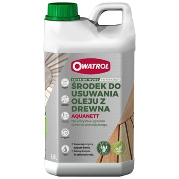 CZYSZCZENIE DREWNA AQUANETT USUW.OLEJU OWATROL 2,5