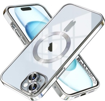 ETUI DO IPHONE 13 MINI PRZEŹROCZYSTE OCHRONA APARATÓW DO MAGSAFE | SILVER