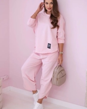 Хлопковая толстовка плюс негабаритные брюки итальянская мода