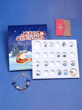 АДВЕНТ-КАЛЕНДАРЬ-БРАСЛЕТ УКРАШЕНИЯ 24 ДНЯ