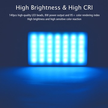 Светодиодный видеосвет Andoer W140 RGB перезаряжаемый