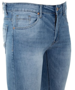 Spodnie jeansy niebieskie ELASTYCZNE DŻINSY PROSTE W46