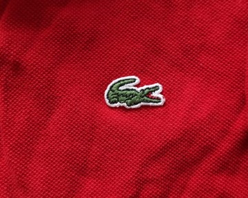 LACOSTE DEVANLAY CLASSIC RED POLO Damska Koszulka Polo 38 / M