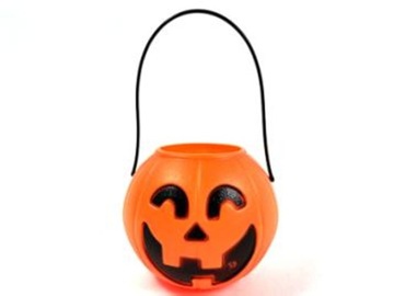 HALLOWEEN Wiaderko, koszyczek dynia plastikowe 10x9 cm