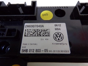 2H6907040A 2H6907040B PANEL KLIMATIZACE VW AMAROK 2017+