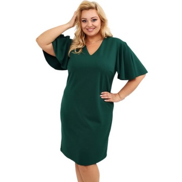 Sukienka bankietowa plus size rozmiar 54 zielona