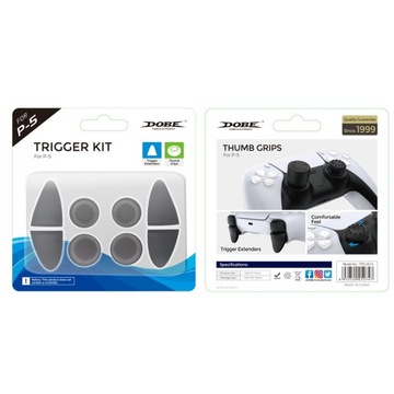 Zestaw nakładek + przedłużaczy triggerów L2 R2 PS5