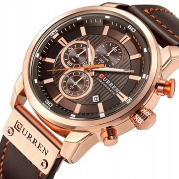 CURREN МУЖСКИЕ ЧАСЫ КЛАССИЧЕСКИЙ ЭЛЕГАНТНЫЙ ХРОНОГРАФ С ИНДИКАТОРОМ ДАТЫ 6 ЦВЕТОВ