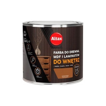ALTAX Farba do drewna, MDF, laminatów 0,4L kasztan