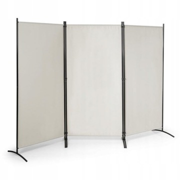 PARAWAN POKOJOWY 3-SKRZYDŁOWY BEŻOWY Z NÓŻKAMI 260x183cm PRZESŁONA ZASŁONA