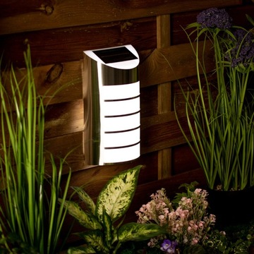Lampa SOLARNA LED ŚCIENNA ELEWACYJNA OGRODOWA Kinkiet NATYNKOWY ZEWNĘTRZNY