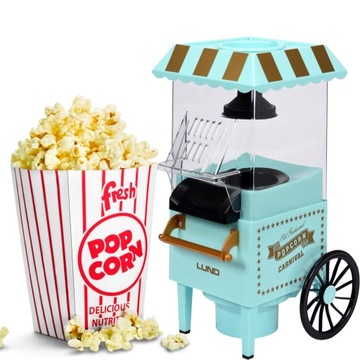 MASZYNA DO POPCORNU RETRO BEZ TŁUSZCZU 1200W LUND