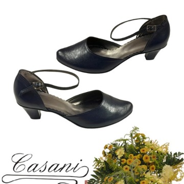 CASANI buty granatowe duże 42 stabilne wesele