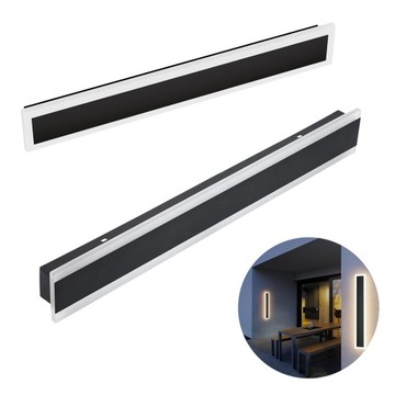KINKIET LAMPA ŚCIENNA LED ZEWNĘTRZNY NOWOCZESNA 60cm CIEPŁY BIAŁY 3000K 12W