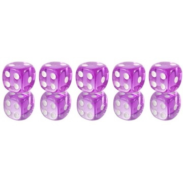 ZESTAW 5 KOSTEK K6 RPG SMOCZA RUNA KOŚĆ 1,1 CM