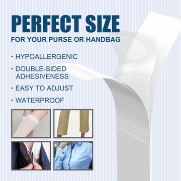 ЛЕНТА ДВУХСТОРОННЯ ОДЕЖДНАЯ ПРОЧНЫЕ ПРОЗРАЧНЫЕ ЗАПЛАТЫ ДЛЯ КОЖИ ТЕЛА 80 ШТ.