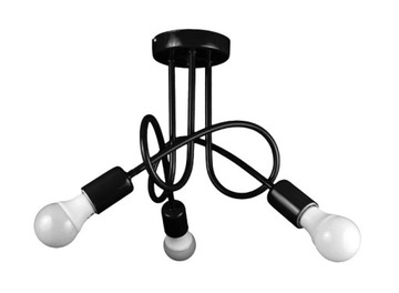 LAMPA WISZĄCA SUFITOWA PLAFON ŻYRANDOL LED 3 ŻARÓWKI E27