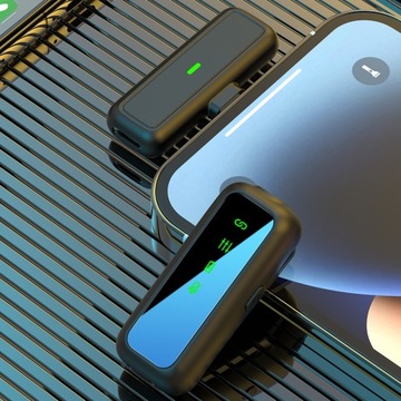 БЕСПРОВОДНОЙ СВЯЗАННЫЙ МИКРОФОН 2 МИКРОФОНА USB C APPLE ANDROID POWERBANK
