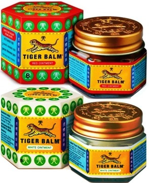 MAŚĆ TYGRYSIA Biała WHITE 21g - Maść Tygrysia Czerwona RED 21g TIGER BALM