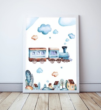 PLAKAT dla dzieci Ciuchcia, Lokomotywa 40x50