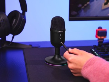 USB-ИГРОВОЙ МИКРОФОН КОМПАКТНЫЙ ПК со светодиодной подсветкой RGB PS5 ПОТОКОВЫЙ ПЕРЕКЛЮЧАТЕЛЬ