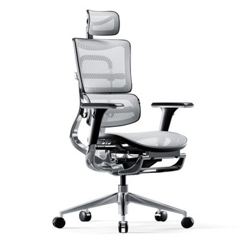 Fotel ergonomiczny biurowy obrotowy Diablo V-Master: czarno-biały