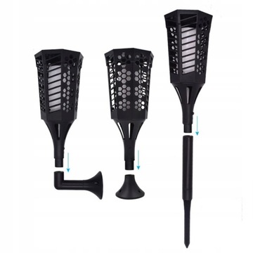 Солнечная лампа 96 светодиодный фонарик с эффектом пламени 3в1