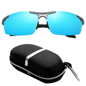 Pánske vodičské slnečné okuliare pre mužov s modrými šošovkami