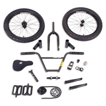 Zestaw do budowy roweru BMX Stolen/Fiction Cassette V8 (matowa czerń|napęd