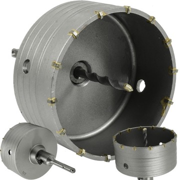 OTWORNICA MURU BETONU WIDIOWA FREZ KORONKA WIERTŁO KORONOWE 120mm SDS+ PLUS