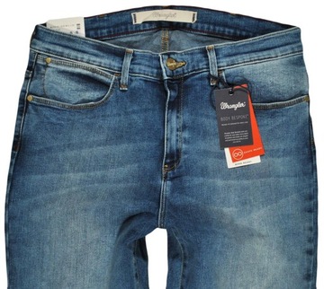 WRANGLER spodnie BLUE jeans HIGH SKINNY _ W25 L32