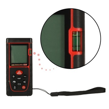 Dalmierz odległości laserowy cyfrowy wodoodporny IP54 3mm/60m pokrowiec zas