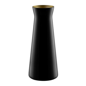 SZKLANA CZARNA KARAFKA Ze Złotym Środkiem 1200 ml ELEGANCKA Wazon Dekoracja