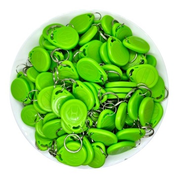 100 SZT. BRELOK BRELOCZEK RFID UNIQUE 125 kHz EM4100 SELEDYNOWY ZAWIESZKA
