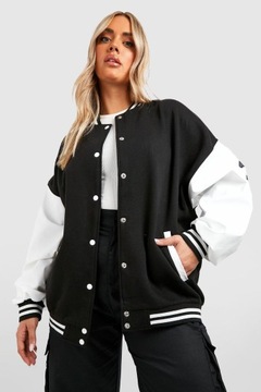 AC15210 *BOOHOO KURTKA DAMSKA BOMBER Z NADRUKIEM NA PLECACH XXL