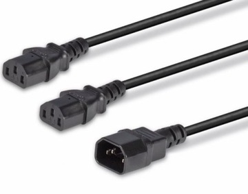 Lindy 30363 Распределитель питания IEC C14 — 2 x IEC C13 — 1 м