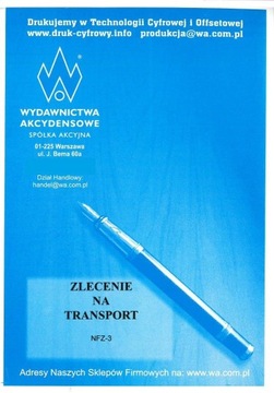 ZLECENIE NA TRANSPORT SANITARNY