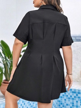 Shein NF9 uui čierne plážové košeľové šaty 52
