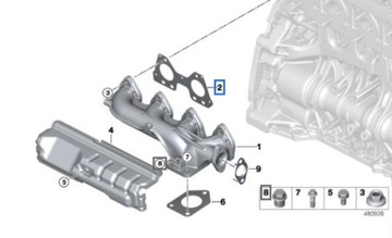 TĚSNĚNÍ KOLEKTORU VÝFUKOVÉHO BMW MINI 11628509783