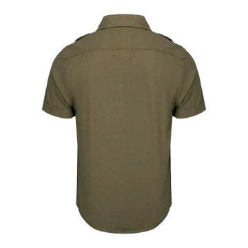 Košeľa s krátkym rukávom BRANDIT Vintage Shirt Olivová 3XL