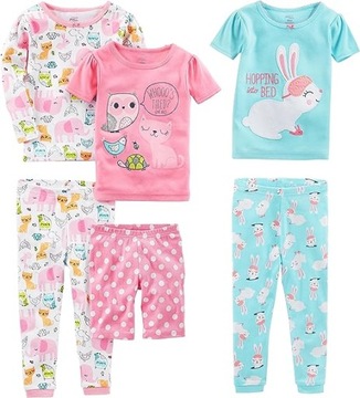 Simple Joys Carter's Zestaw 3 Piżamek 6-9 m-cy