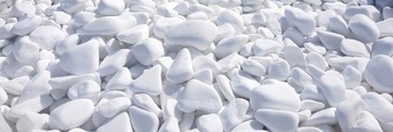 KAMIEŃ OZDOBNY OTOCZAK BIAŁY THASSOS GRECKI NATURALNY PIĘKNY 1-2 CM 1 KG