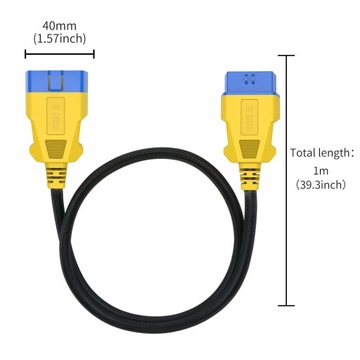 PRZEDŁUŻKA OBD 2 II PRZEDŁUŻACZ ADAPTER 100cm 1m