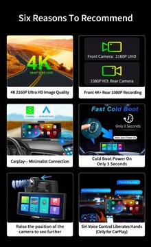 Планшет CarPlay AndroidAuto 10 дюймов с Wi-Fi BT 2023