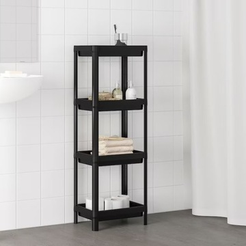SZAFKA REGAŁ CZARNY VESKEN 37x23x101 IKEA