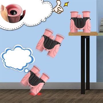 ДЕТСКИЙ БИНОКЛЬ 8X 21MM 7,2° ОПТИЧЕСКАЯ ЛИНЗА ВОДОНЕПРОНИЦАЕМАЯ РОЗОВАЯ