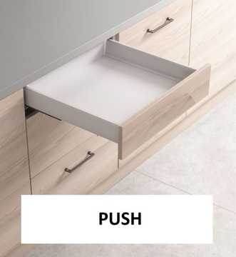 Szuflada HAFELE MATRIX S NISKA PUSH PTO 500 Biała