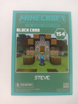Блок-карта Minecraft Panini TC — 154 — Стив