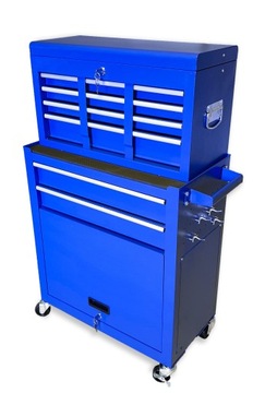 ПРОФЕССИОНАЛЬНАЯ ИНСТРУМЕНТАЛЬНАЯ ТЕЛЕЖКА ШКАФ ДЛЯ МАСТЕРСКОЙ 8 ящиков синий