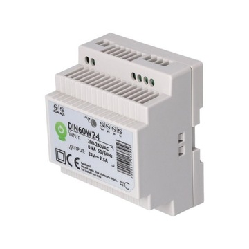 DIN60W24 zasilacz na szynę 60W 24V DC 2.5A